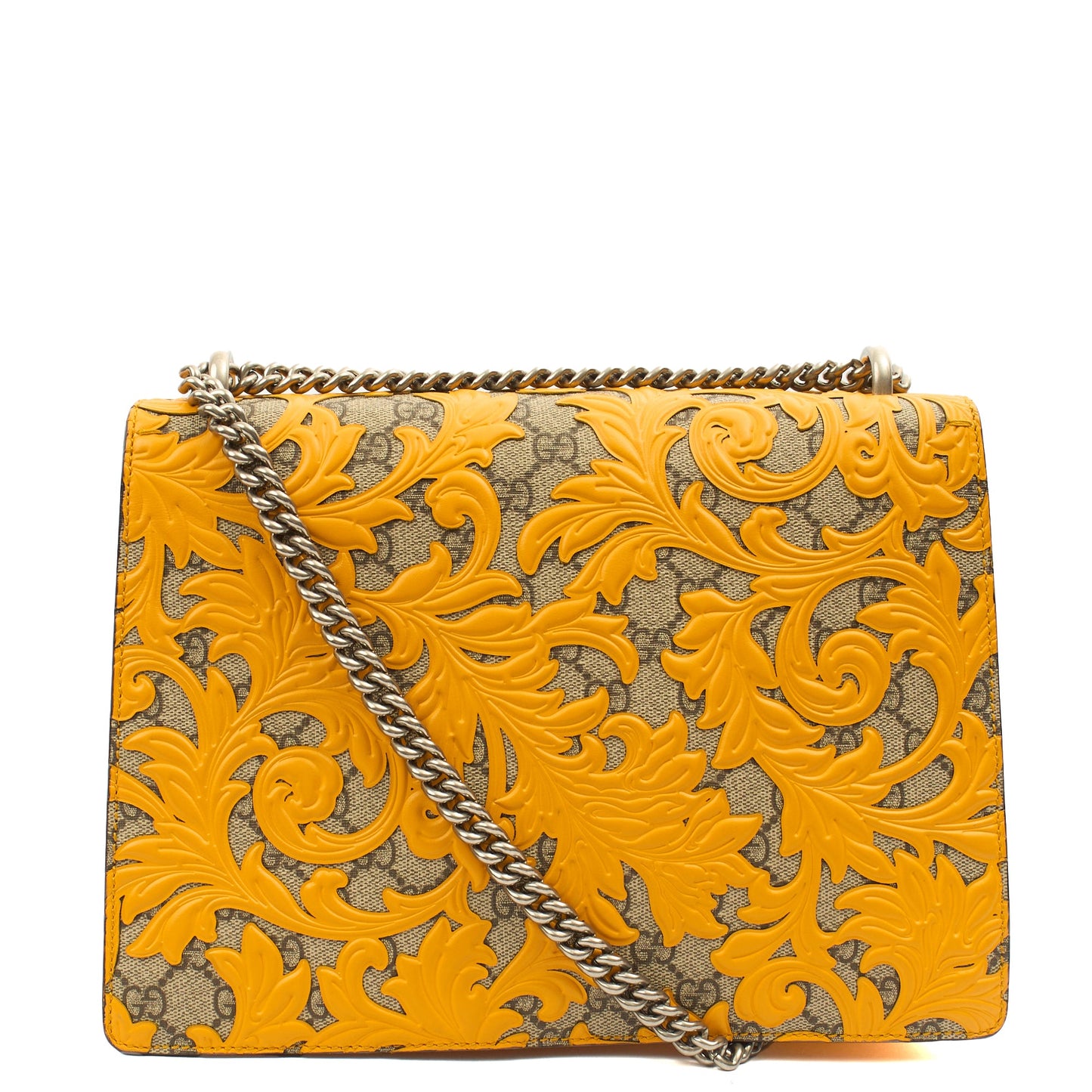Gucci Shoulder Bag Dionysus - Medium in Yellow, Leather — Back View