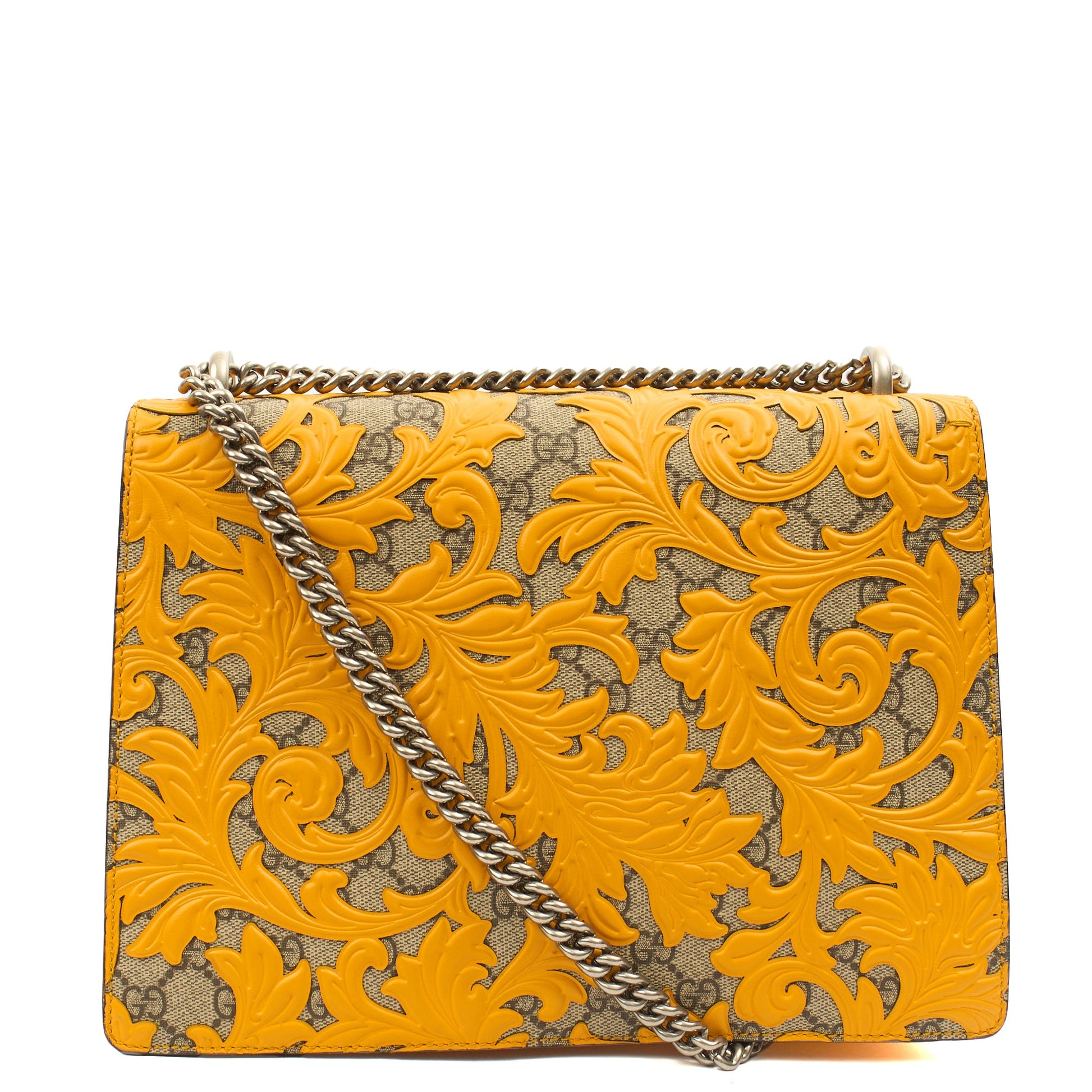 Gucci Shoulder Bag Dionysus - Medium in Yellow, Leather — Back View