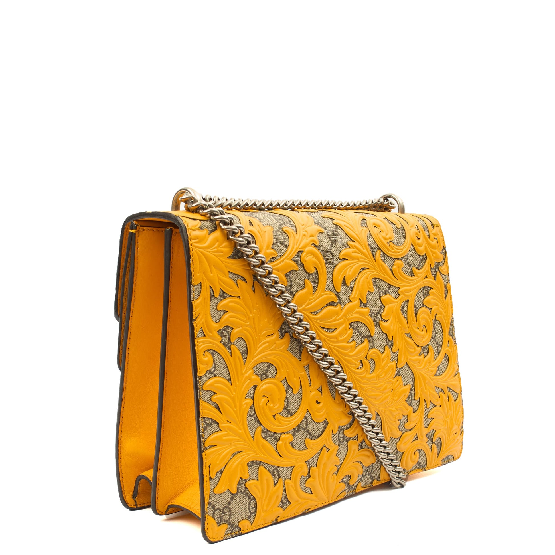 Gucci Shoulder Bag Dionysus - Medium in Yellow, Leather — Side View