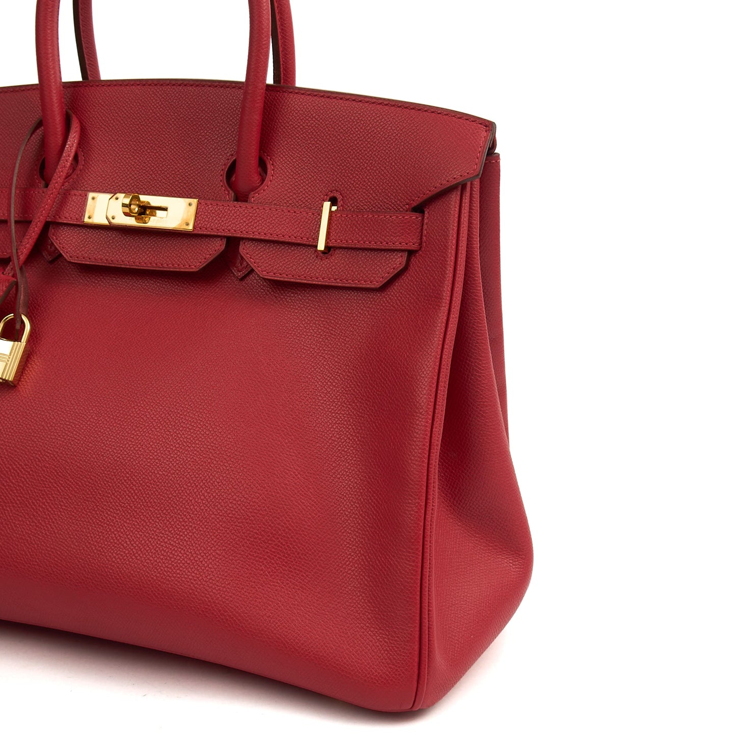 Hermes Birkin 35 in Rouge Casaque, Epsom Leather — Alternate View 9