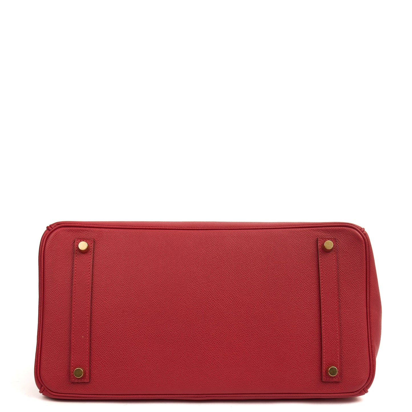 Hermes Birkin 35 in Rouge Casaque, Epsom Leather — Detail View