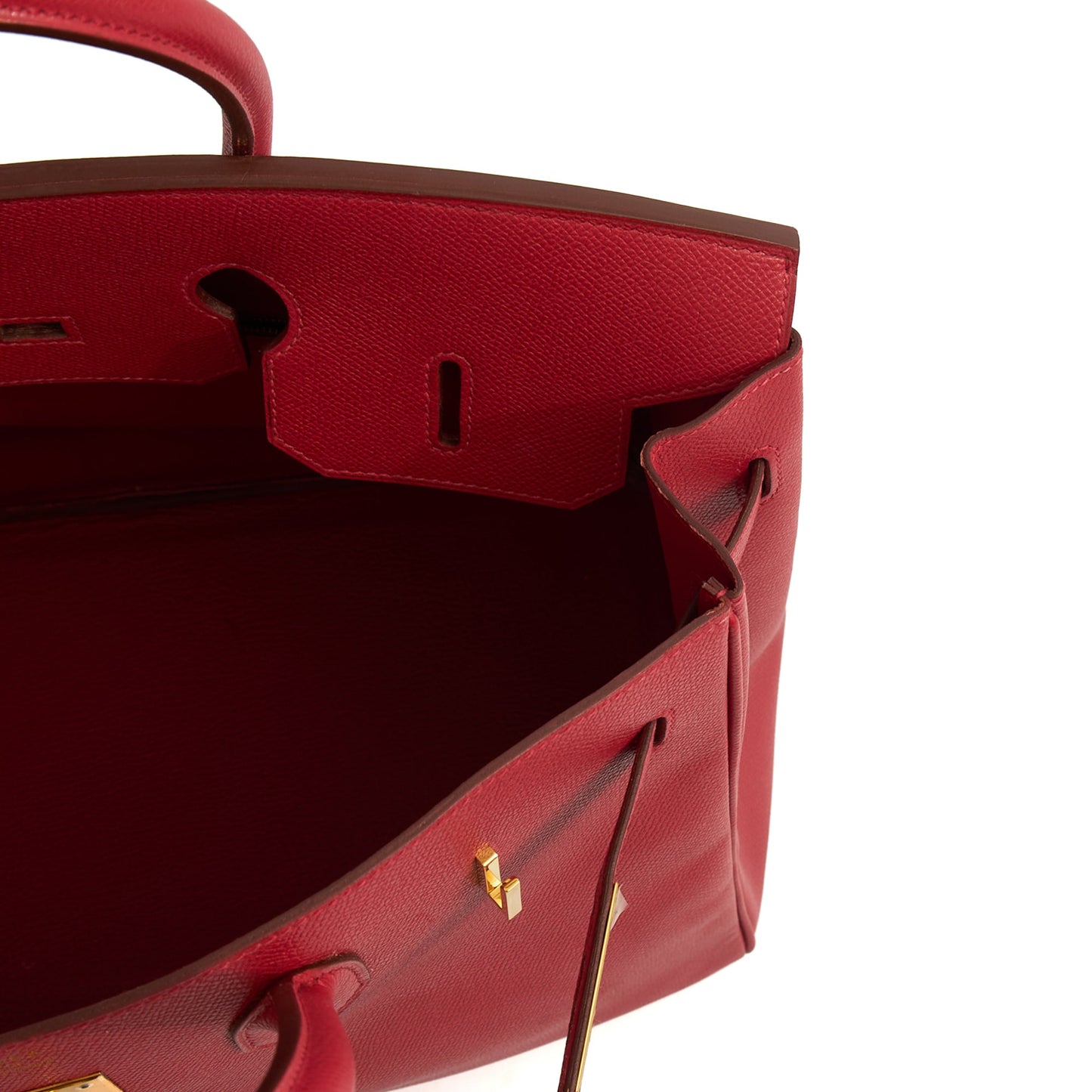 Hermes Birkin 35 in Rouge Casaque, Epsom Leather — Alternate View 11