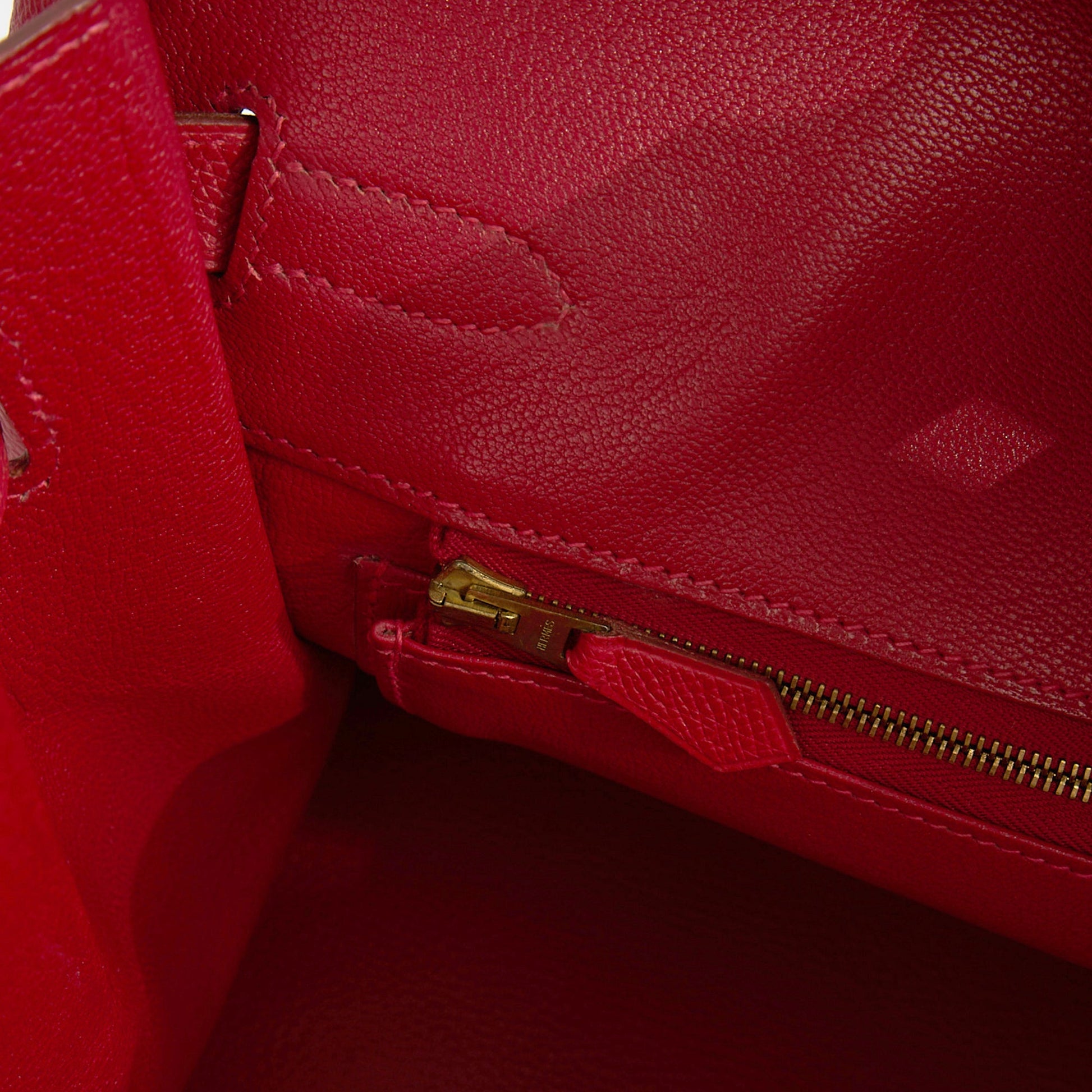 Hermes Birkin 35 in Rouge Casaque, Epsom Leather — Alternate View 10