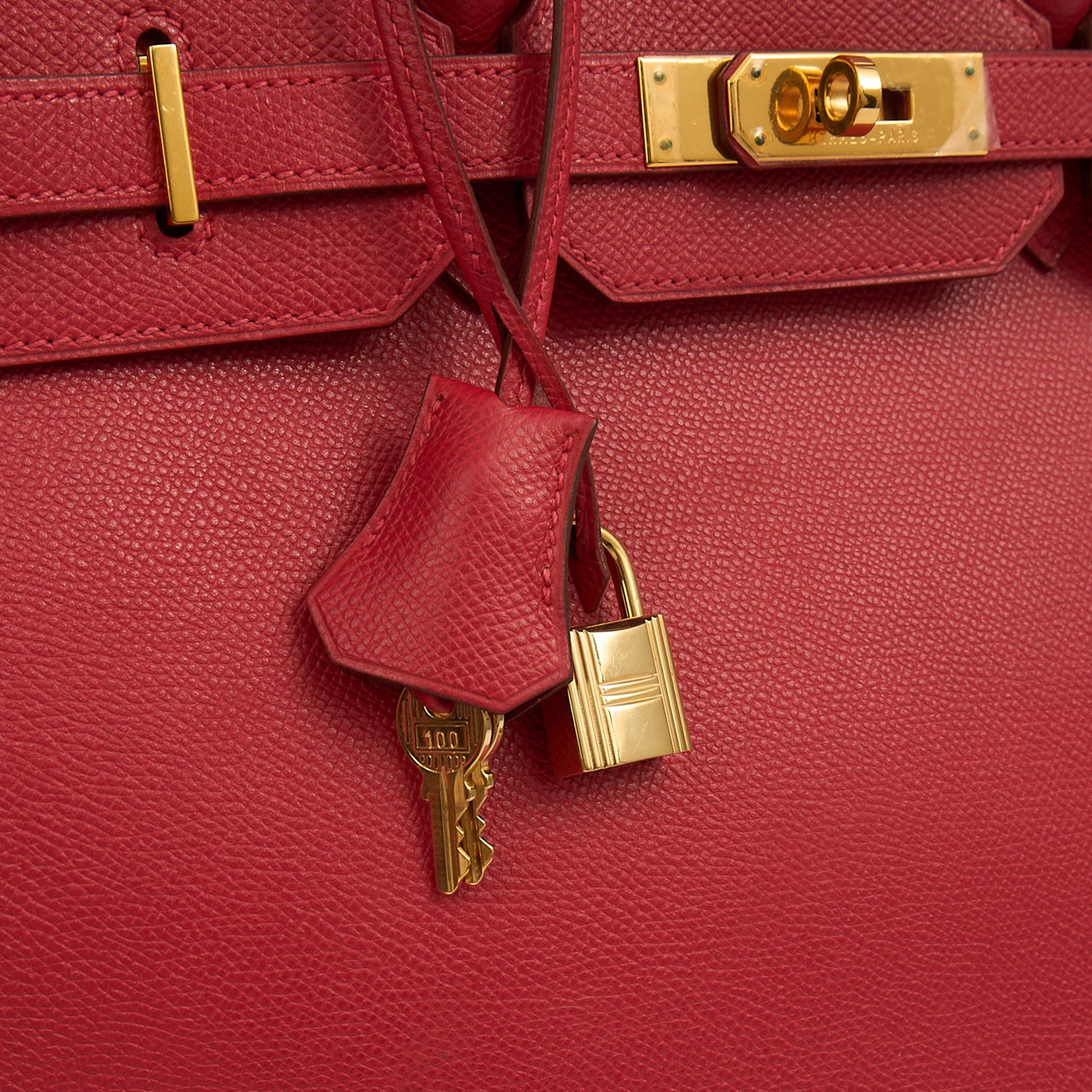 Hermes Birkin 35 in Rouge Casaque, Epsom Leather — Alternate View 28