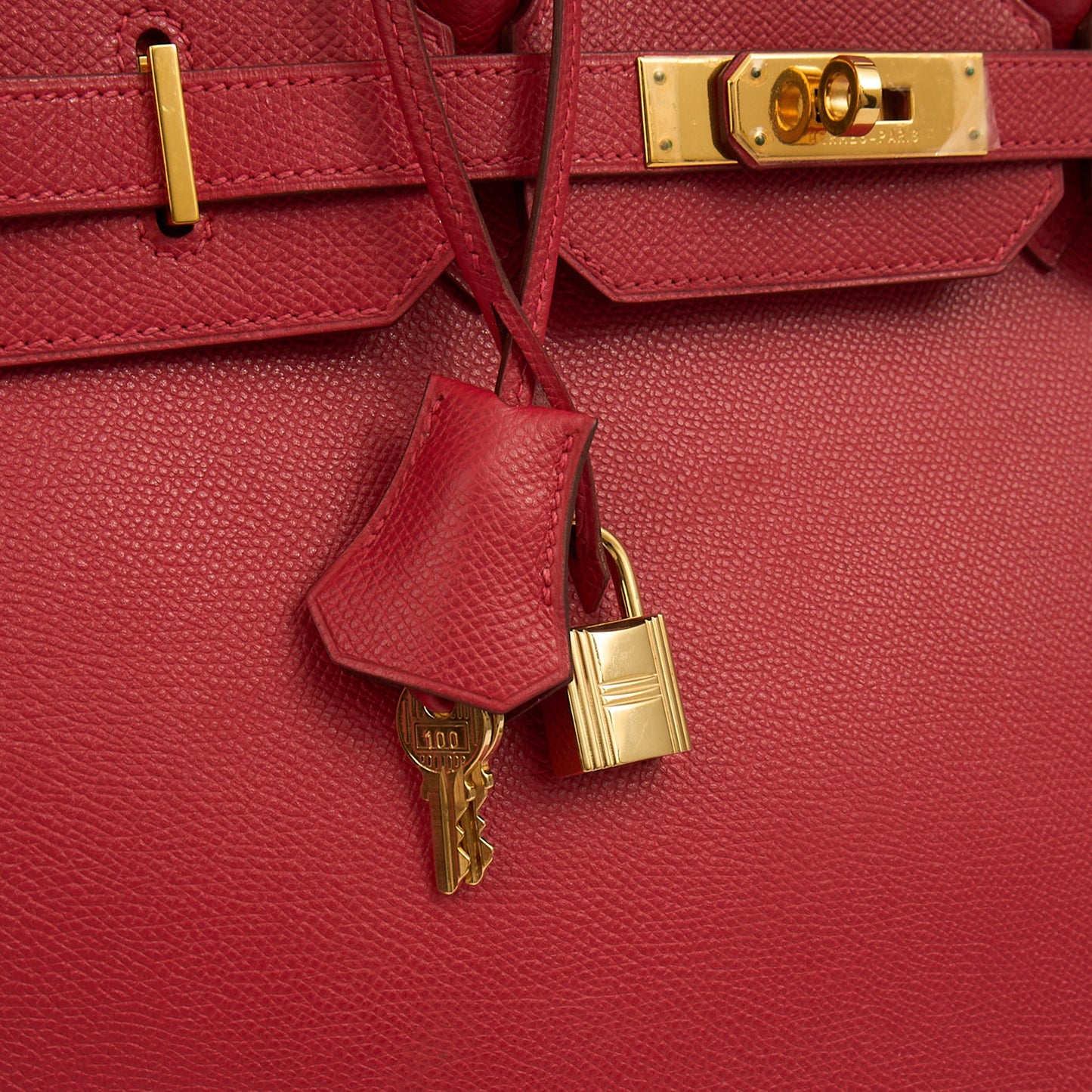 Hermes Birkin 35 in Rouge Casaque, Epsom Leather — Alternate View 17
