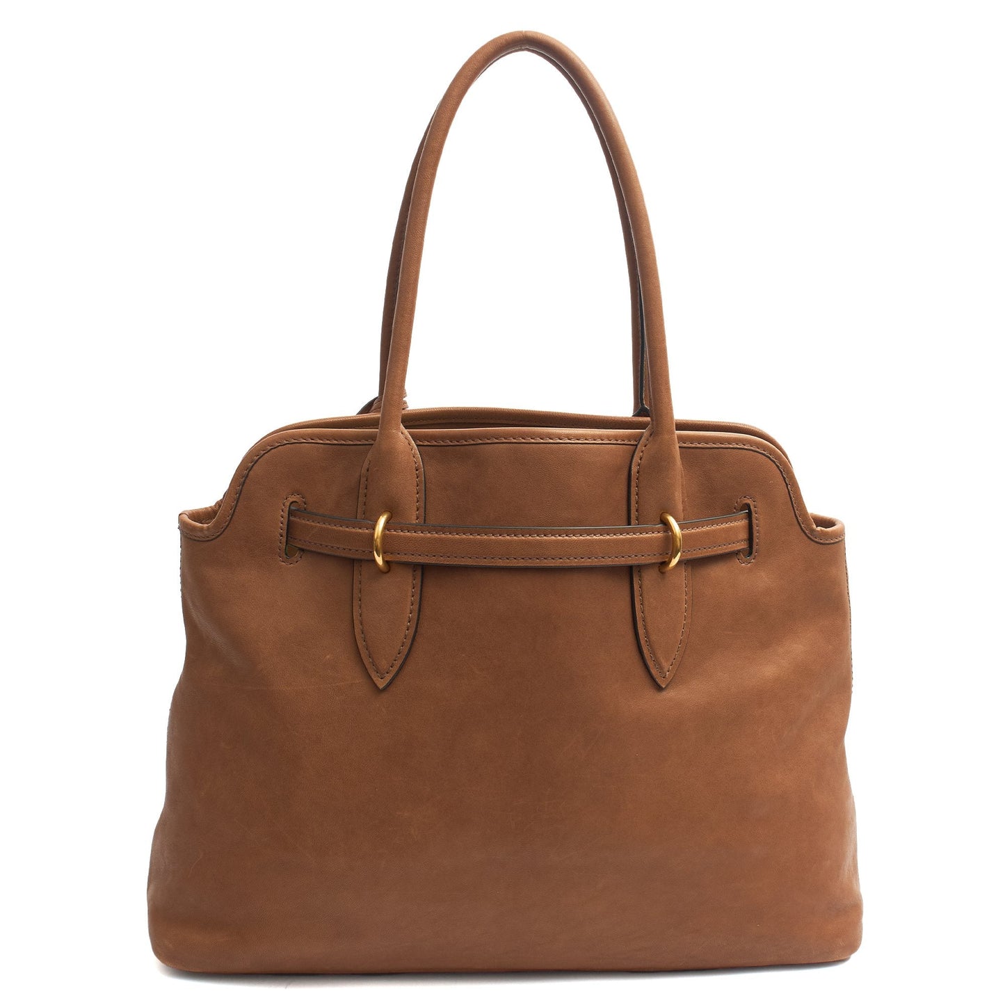 Miu Miu Tote Tote in Brown, Leather — Top View