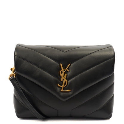 Saint Laurent Cross Body LouLou - Toy in Black, Leather — Front View