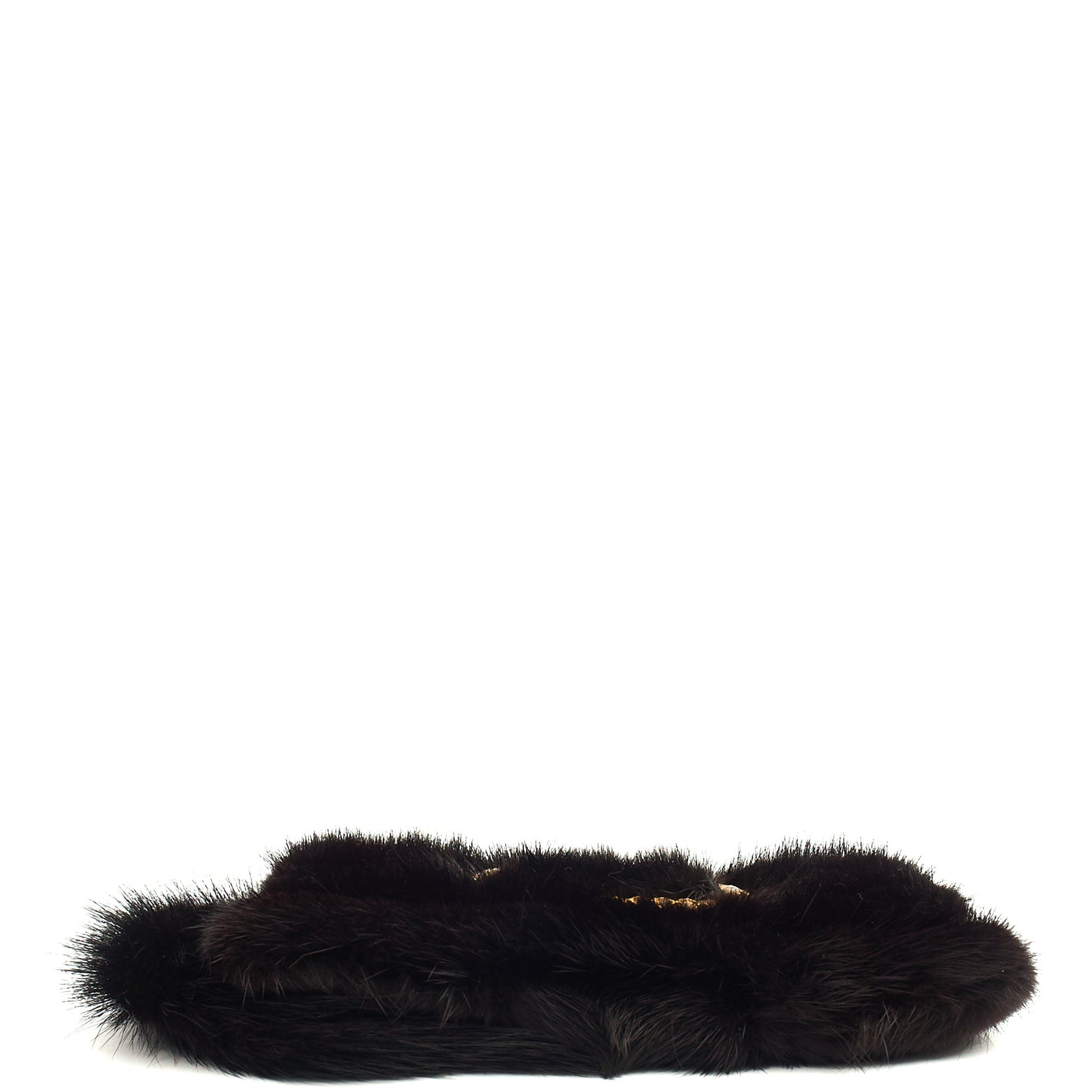 Gucci F/W 2004 Runway Mink Fur Dragon Pearl Black Clutch — Detail View