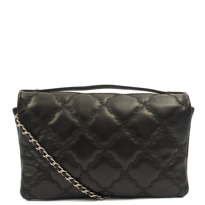 Chanel Cross Body Flap Bag in Black, Calfskin Leather — Alternate View 11