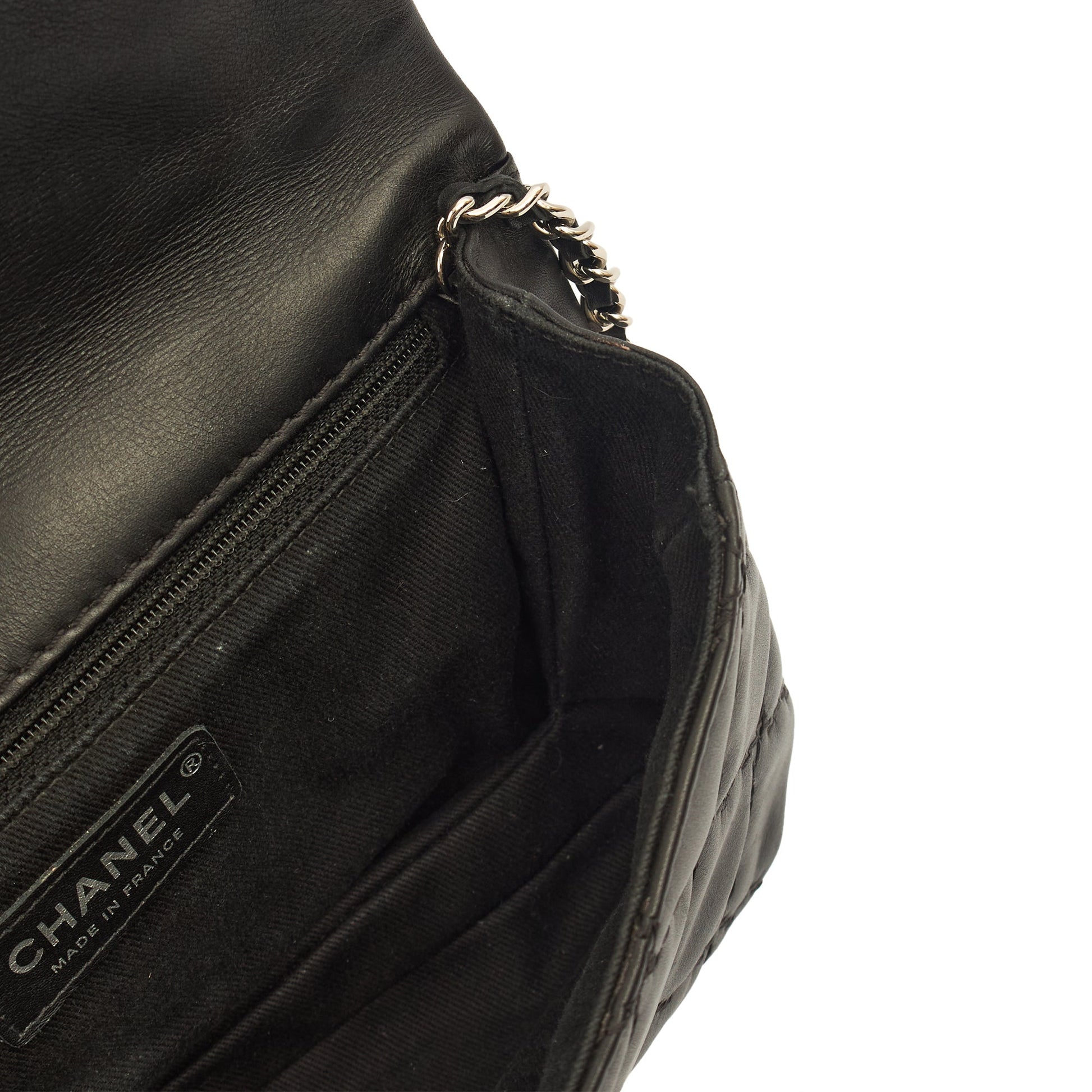Chanel Cross Body Flap Bag in Black, Calfskin Leather — Alternate View 24