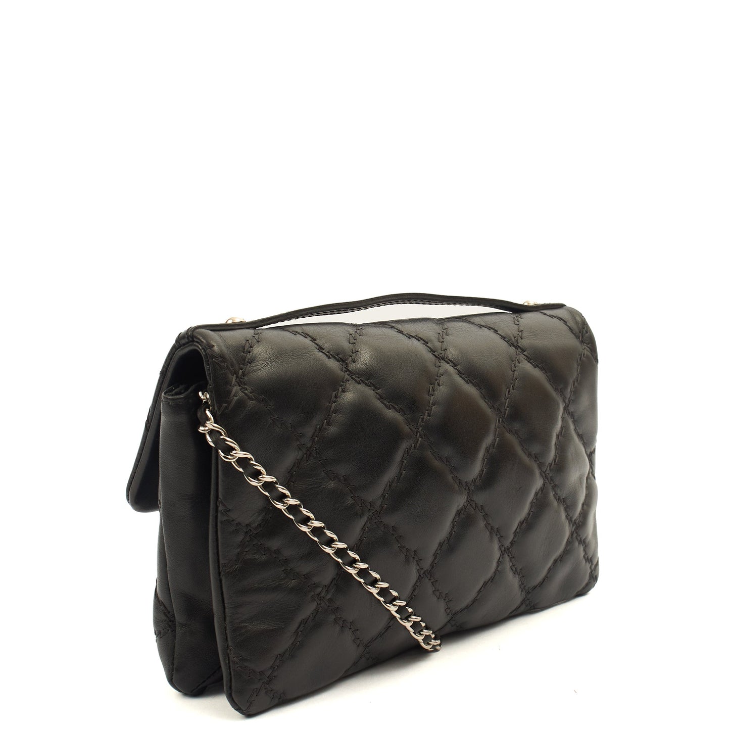 Chanel Cross Body Flap Bag in Black, Calfskin Leather — Alternate View 18