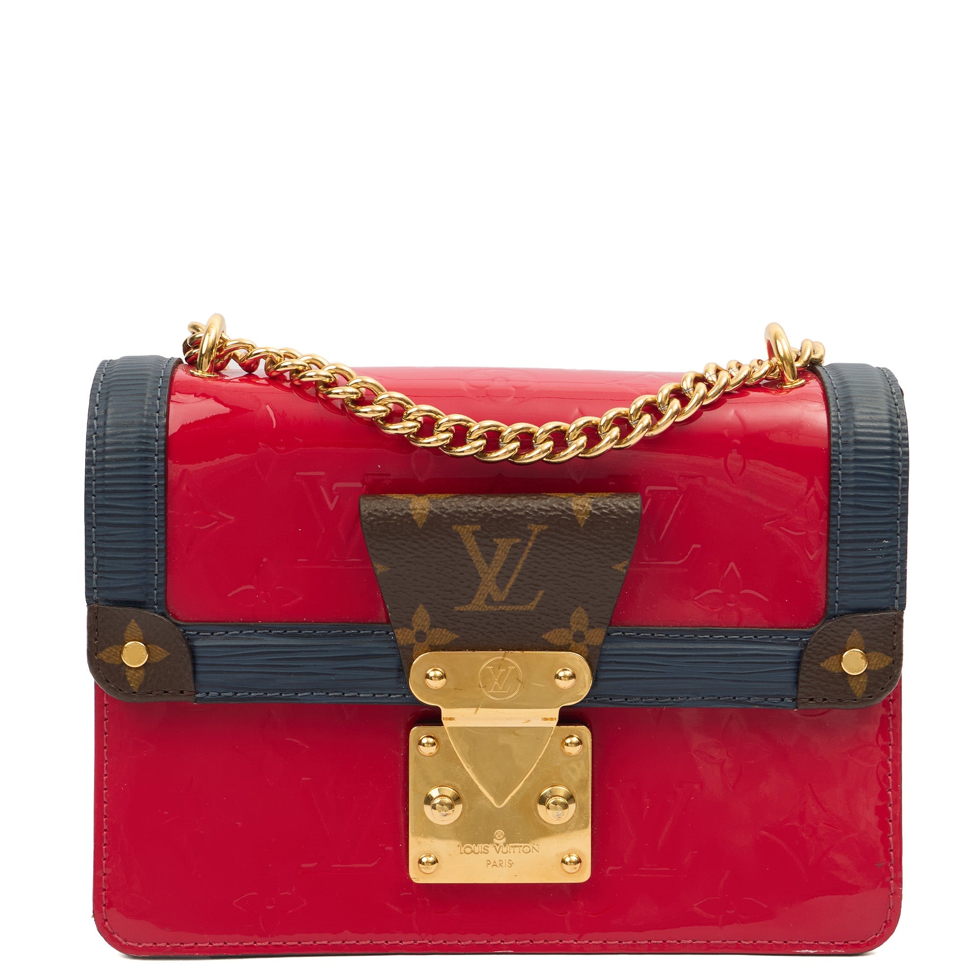 Louis Vuitton Shoulder Bag Wynwood in Red, Patent Leather — Front View