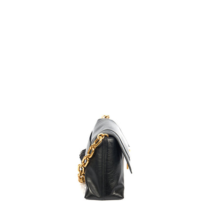 Balenciaga Shoulder Bag Downtown - Small in Black, Veau (Calfskin) — Back View