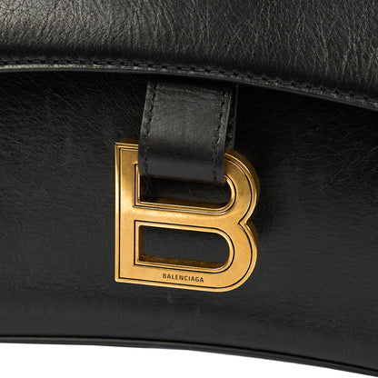 Balenciaga Shoulder Bag Downtown - Small in Black, Veau (Calfskin) — Lifestyle View
