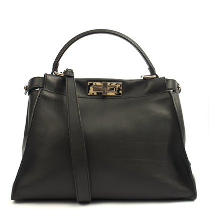 Fendi Top Handle Peekaboo - Medium in Black, Leather — Alternate View 7
