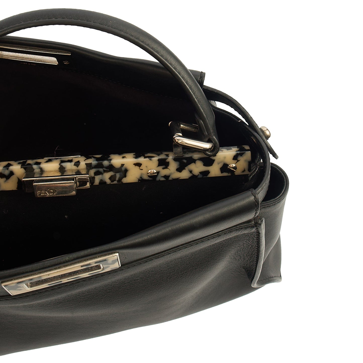 Fendi Top Handle Peekaboo - Medium in Black, Leather — Alternate View 11