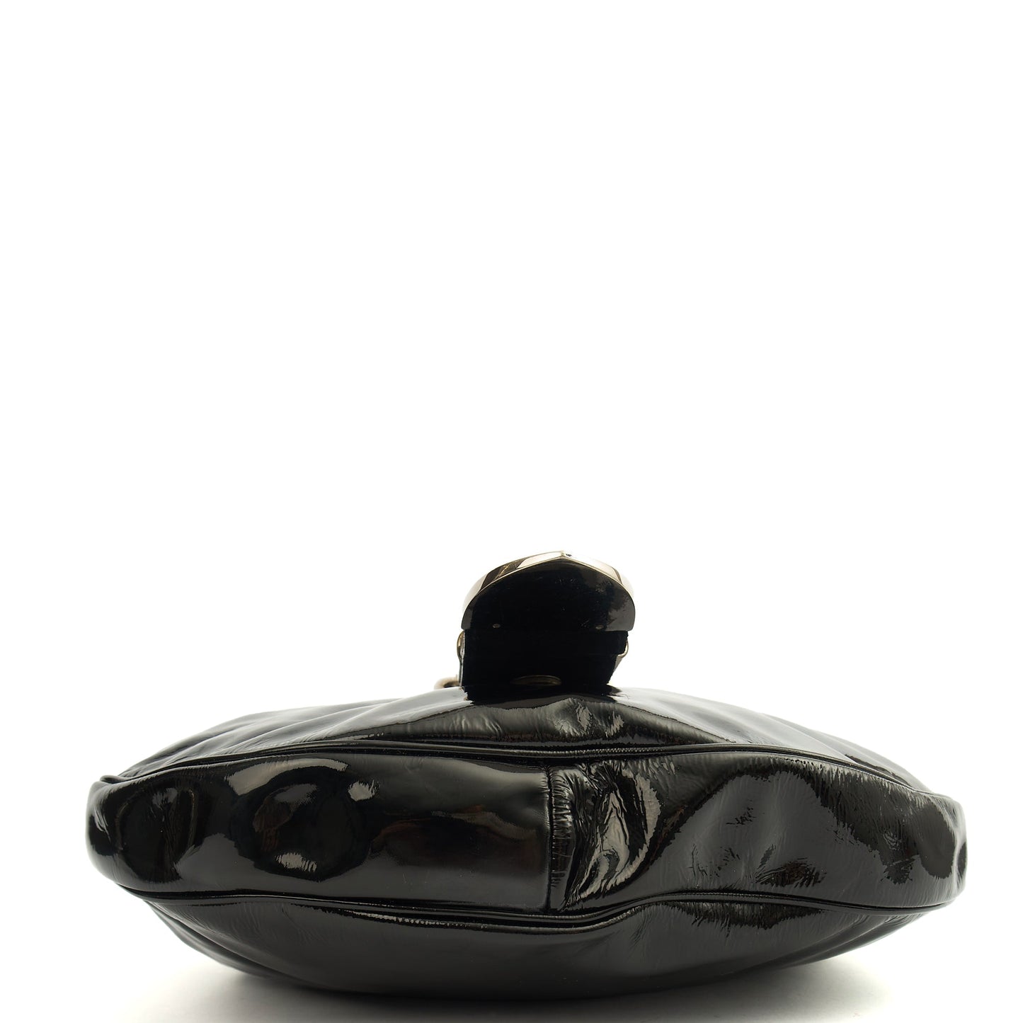 Gucci Shoulder Bag Vintage Shoulder Bag in Black, Patent Leather — Top View