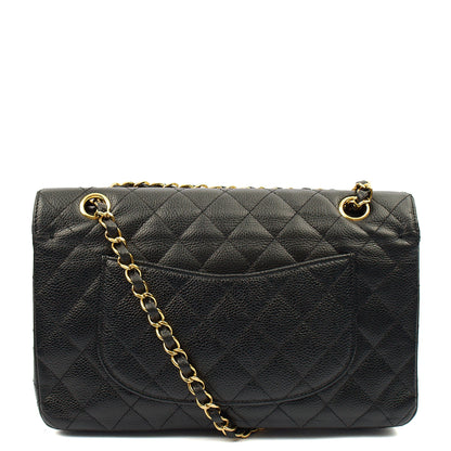 Chanel Shoulder Bag Classic Double Flap - Medium in Black, Caviar Leather — Alternate View 23