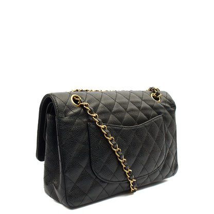 Chanel Shoulder Bag Classic Double Flap - Medium in Black, Caviar Leather — Alternate View 12