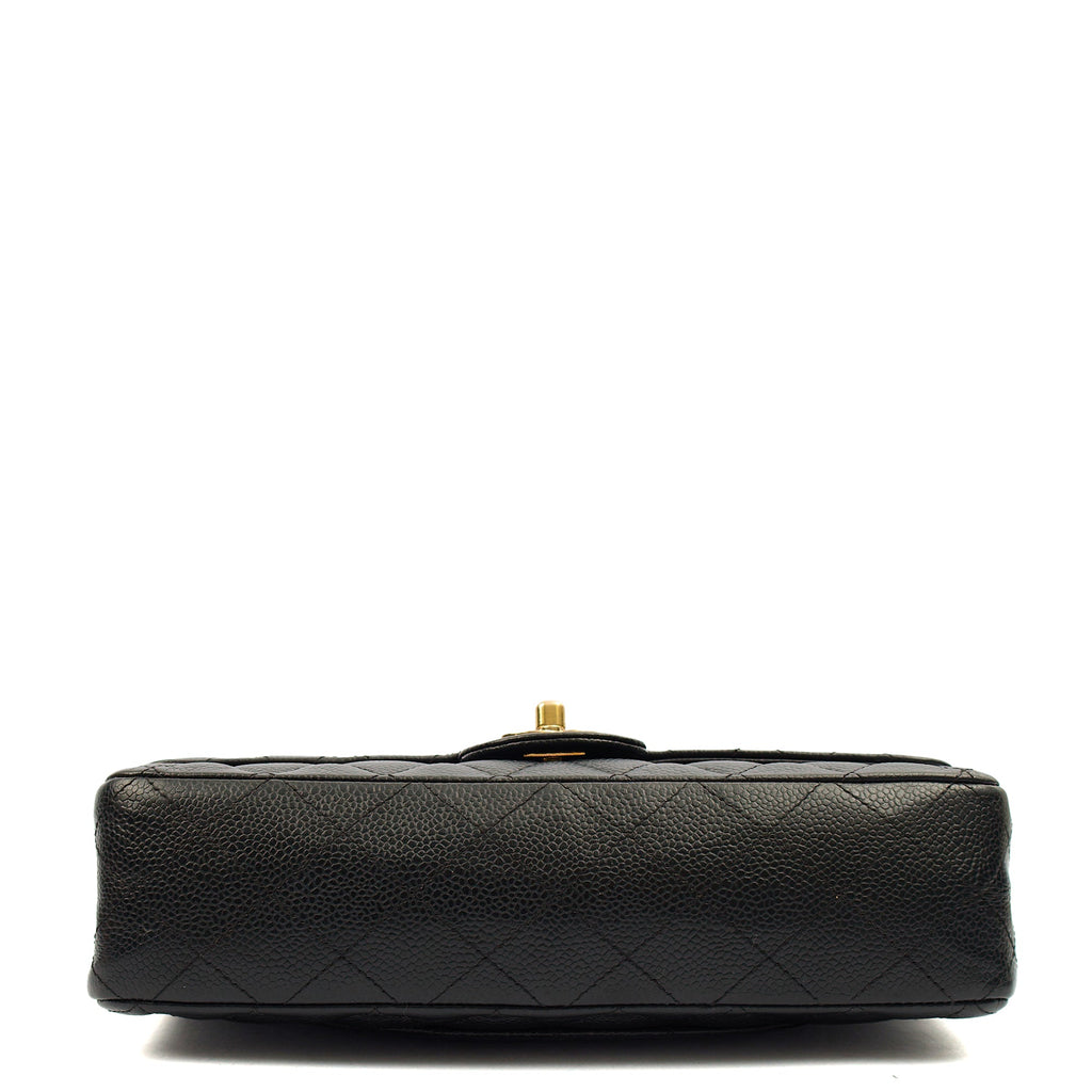 Chanel Shoulder Bag Classic Double Flap - Medium in Black, Caviar Leather — Alternate View 24