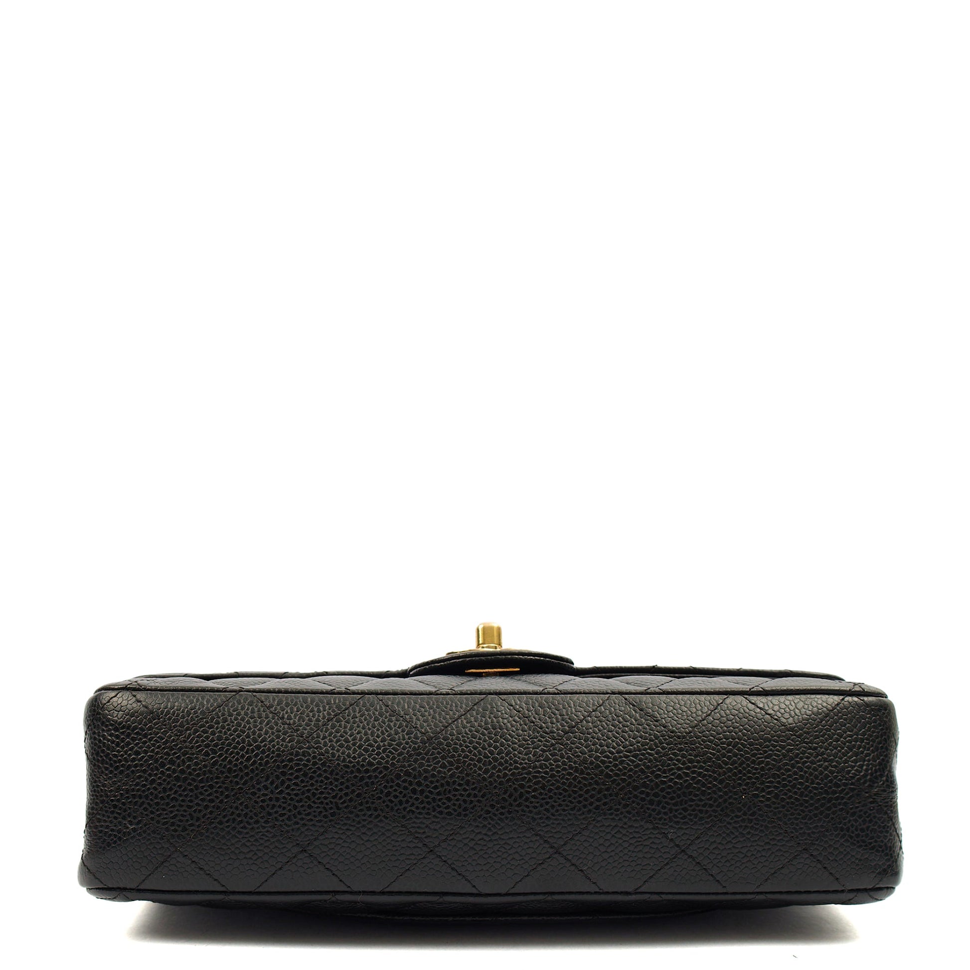 Chanel Shoulder Bag Classic Double Flap - Medium in Black, Caviar Leather — Alternate View 14