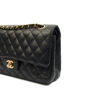 Chanel Shoulder Bag Classic Double Flap - Medium in Black, Caviar Leather — Alternate View 15