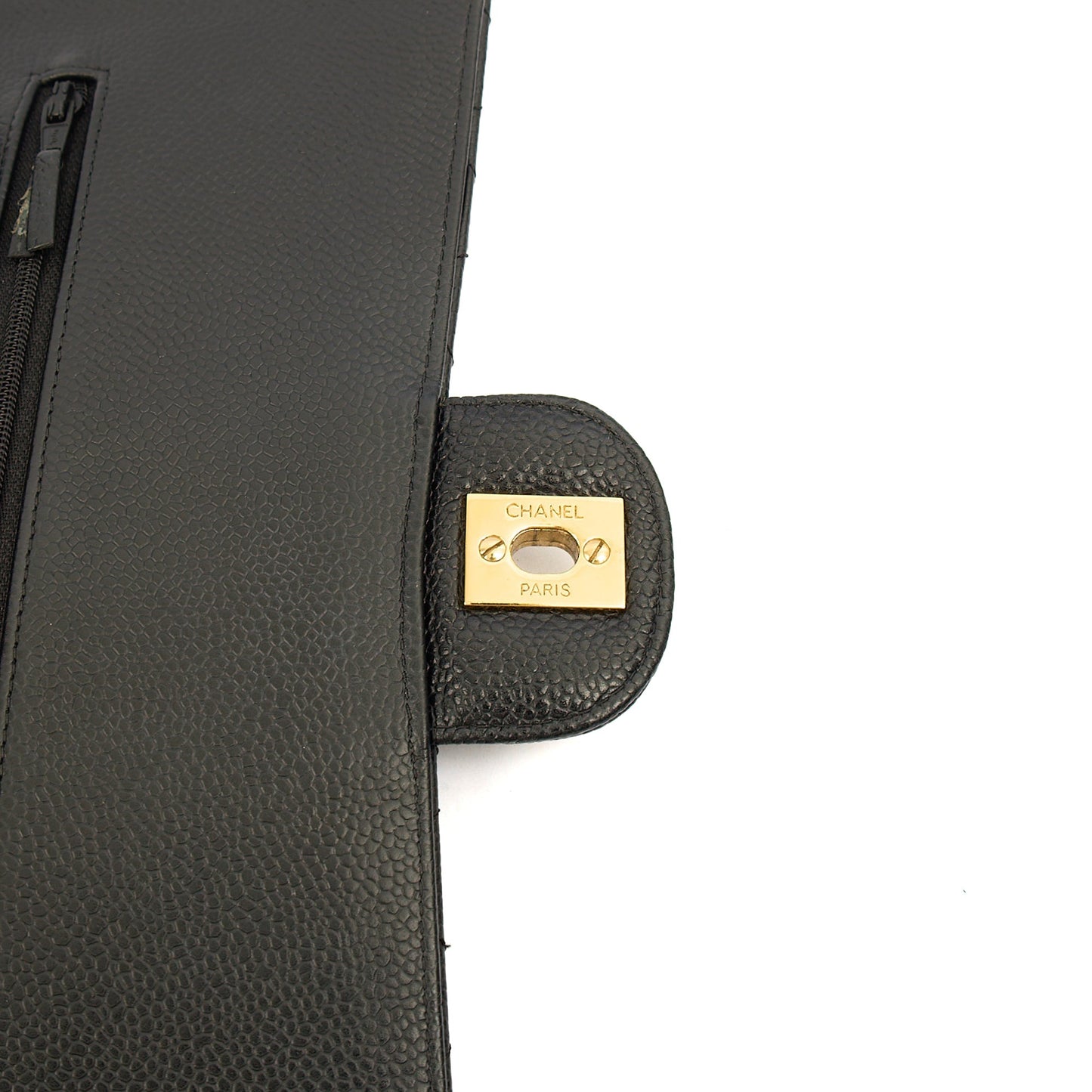 Chanel Shoulder Bag Classic Double Flap - Medium in Black, Caviar Leather — Alternate View 29
