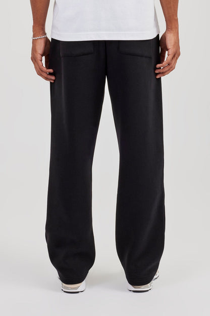 Cernucci Logo Tab Relaxed Jogger  Black — S — Top View