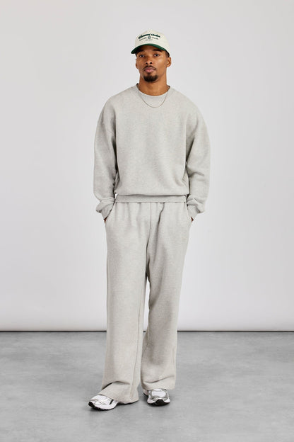 Cernucci Sweater & Baggy Fit Jogger - Grey Marl — S — Size S — Front View