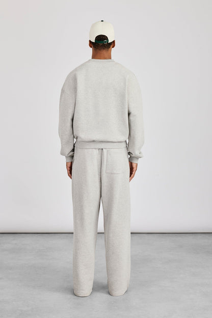 Cernucci Sweater & Baggy Fit Jogger - Grey Marl — S — Size S — Top View