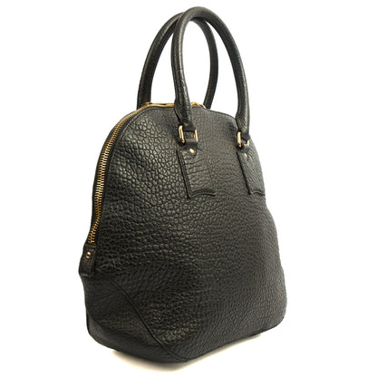 Burberry Tote Orchard Bowling Bag - Large in Black, Leather — Back View