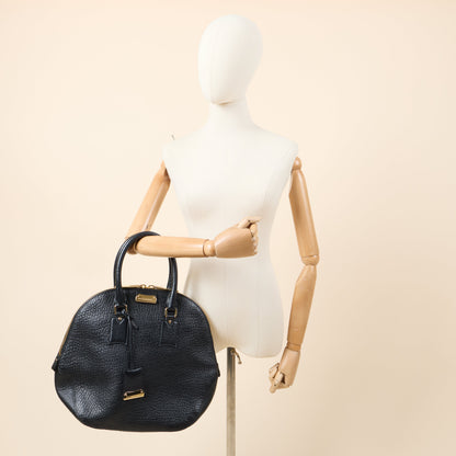 Burberry Tote Orchard Bowling Bag - Large in Black, Leather — Side View