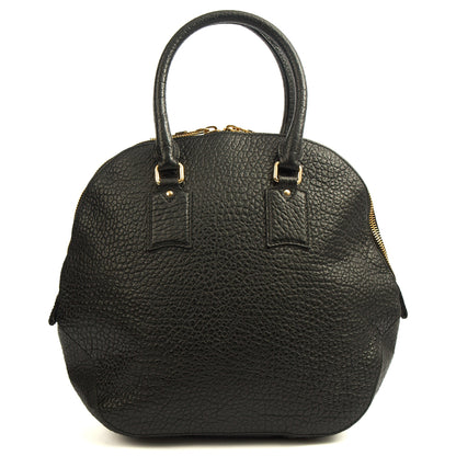 Burberry Tote Orchard Bowling Bag - Large in Black, Leather — Top View