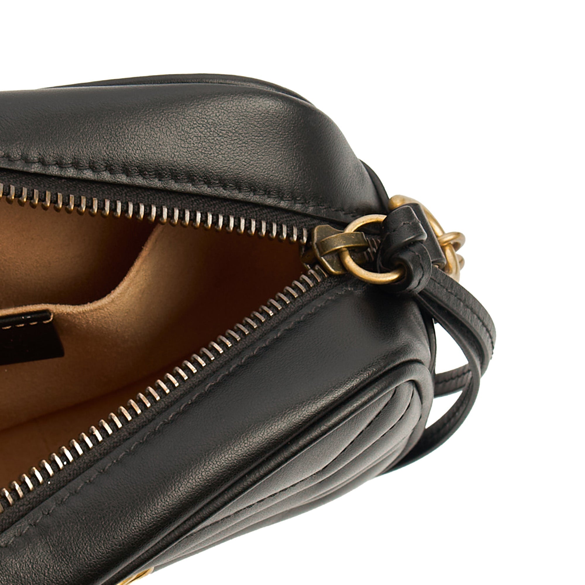 Gucci Cross Body Marmont Shoulder Bag - Mini in Black, Leather — Alternate View 8