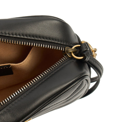 Gucci Cross Body Marmont Shoulder Bag - Mini in Black, Leather — Alternate View 8
