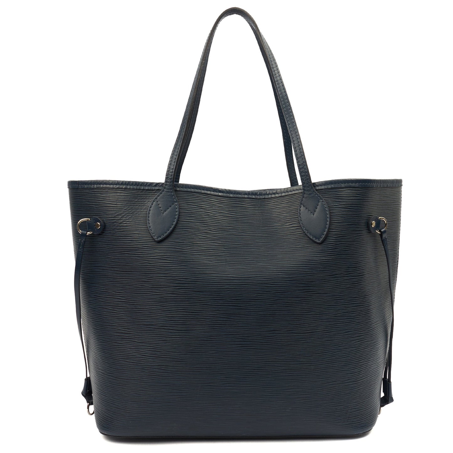 Louis Vuitton Tote Neverfull MM in Blue, Epi Leather — Front View