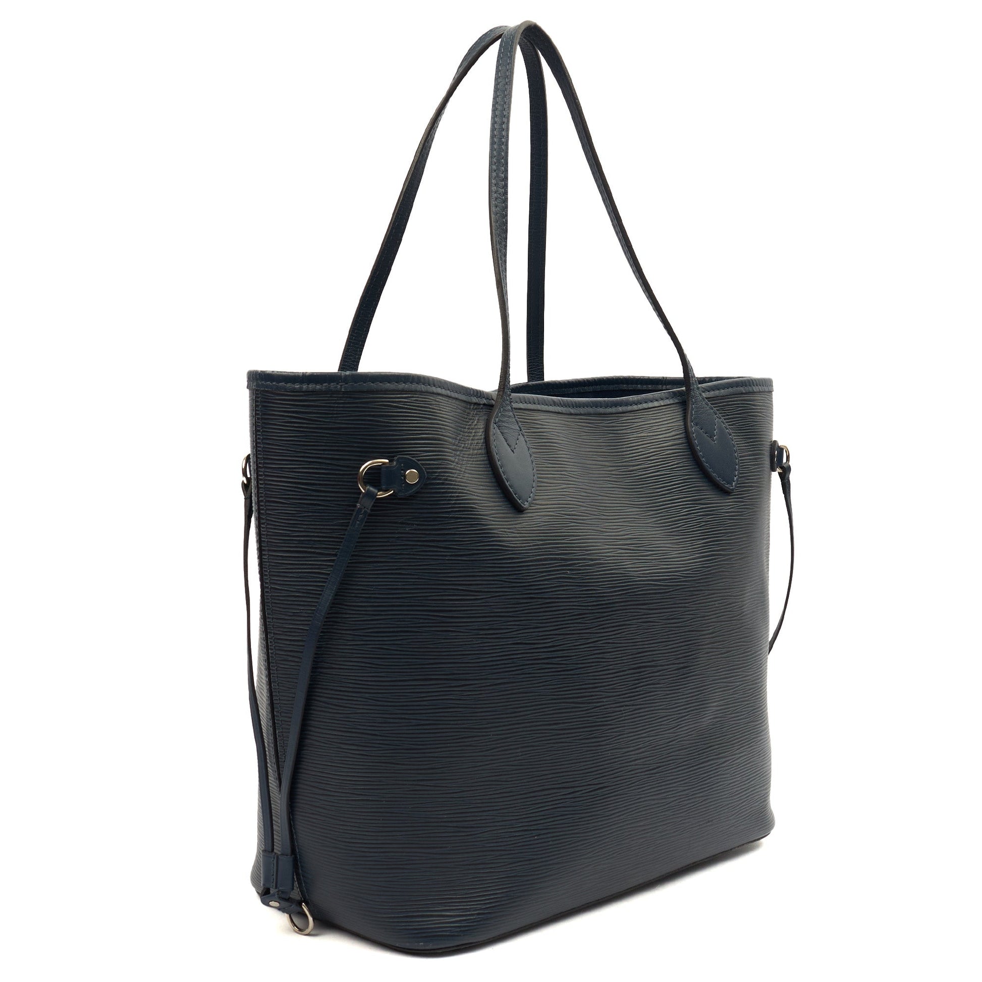 Louis Vuitton Tote Neverfull MM in Blue, Epi Leather — Alternate View 10