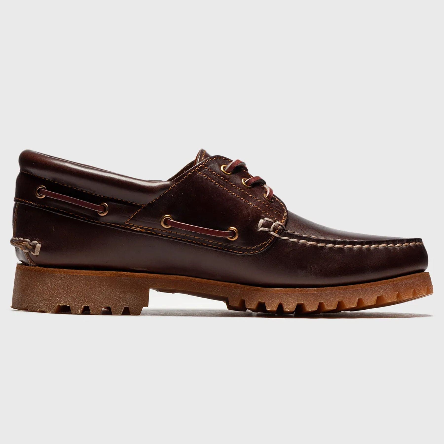 Timberland 3 Eye Lug Boat Shoe 'Brown' — UK 4.5 | EU 37 1/2 | US 5 — Side View