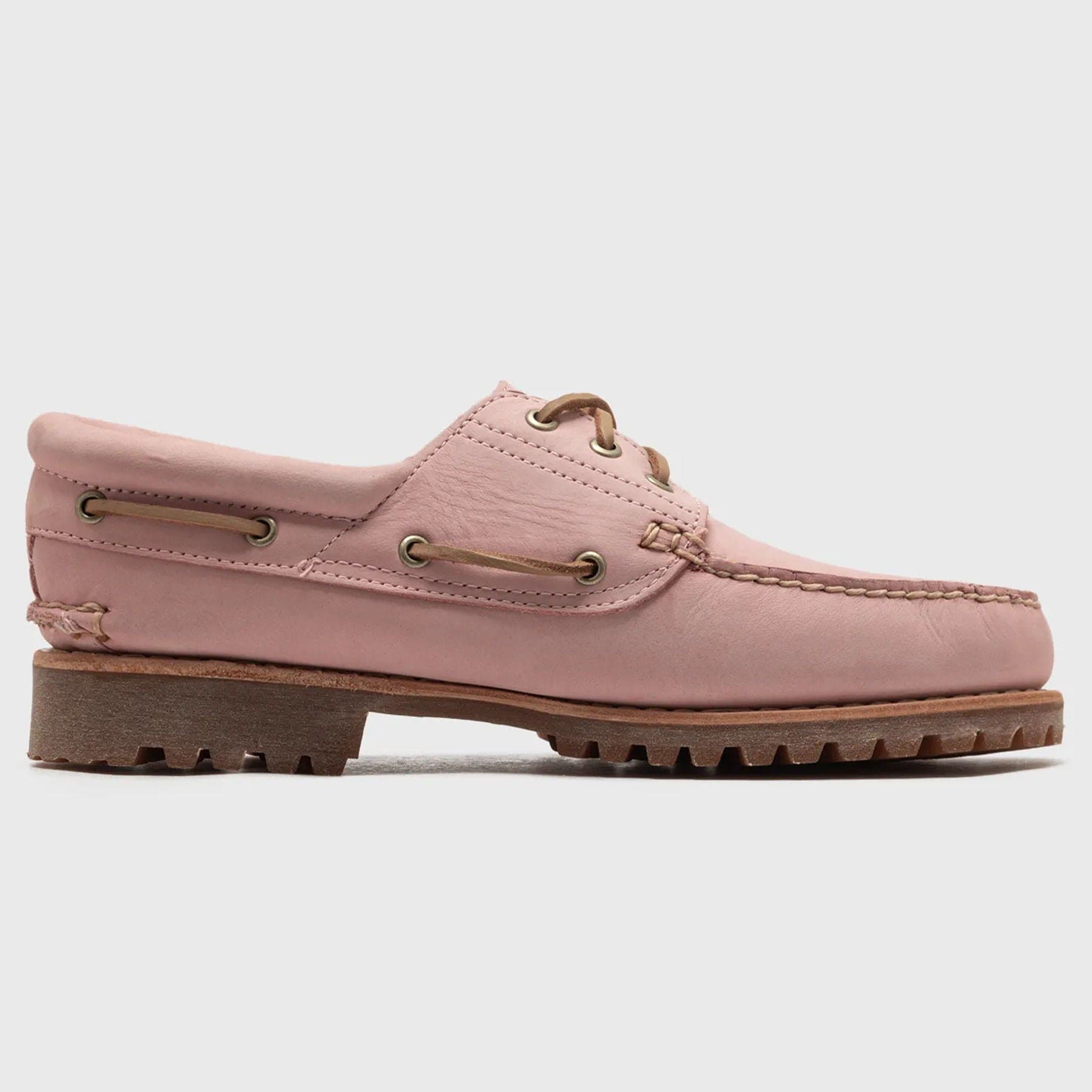Timberland 3 Eye Lug Boat Shoe 'Medium Pink Nubuck' — UK 4.5 | EU 37 1/2 | US 5 — Side View