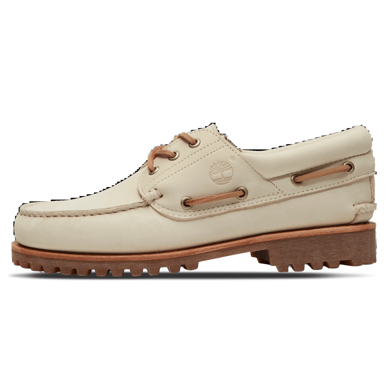 Timberland 3 Eye Lug Boat Shoe 'Light Beige Nubuck' — UK 4.5 | EU 37 1/2 | US 5 — Front View