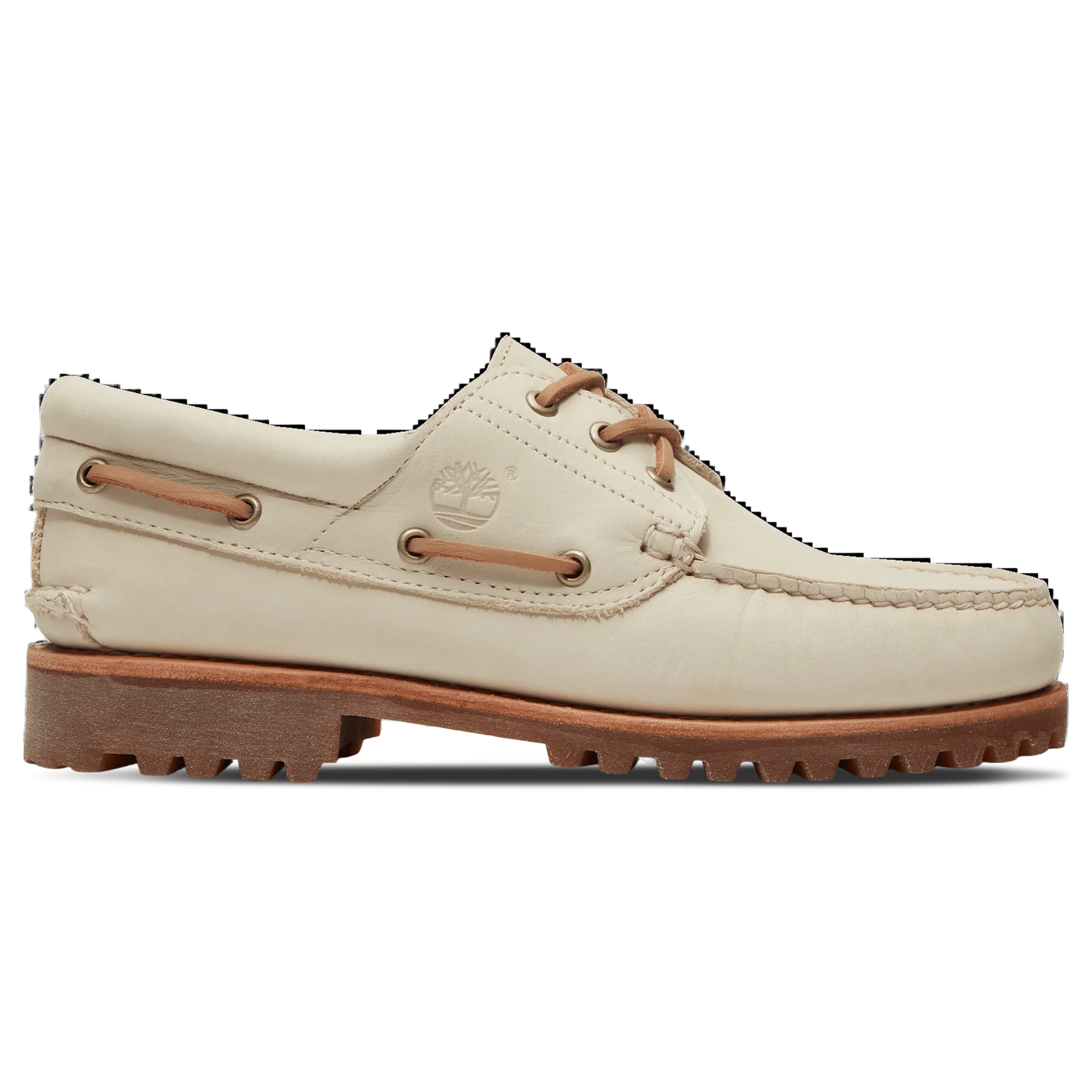 Timberland 3 Eye Lug Boat Shoe 'Light Beige Nubuck' — UK 4.5 | EU 37 1/2 | US 5 — Side View