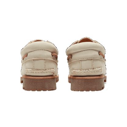 Timberland 3 Eye Lug Boat Shoe 'Light Beige Nubuck' — UK 4.5 | EU 37 1/2 | US 5 — Top View