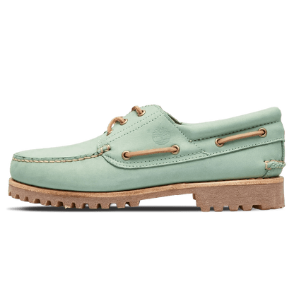 Timberland 3 Eye Lug Boat Shoe 'Medium Green Nubuck' — UK 4.5 | EU 37 1/2 | US 5 — Front View