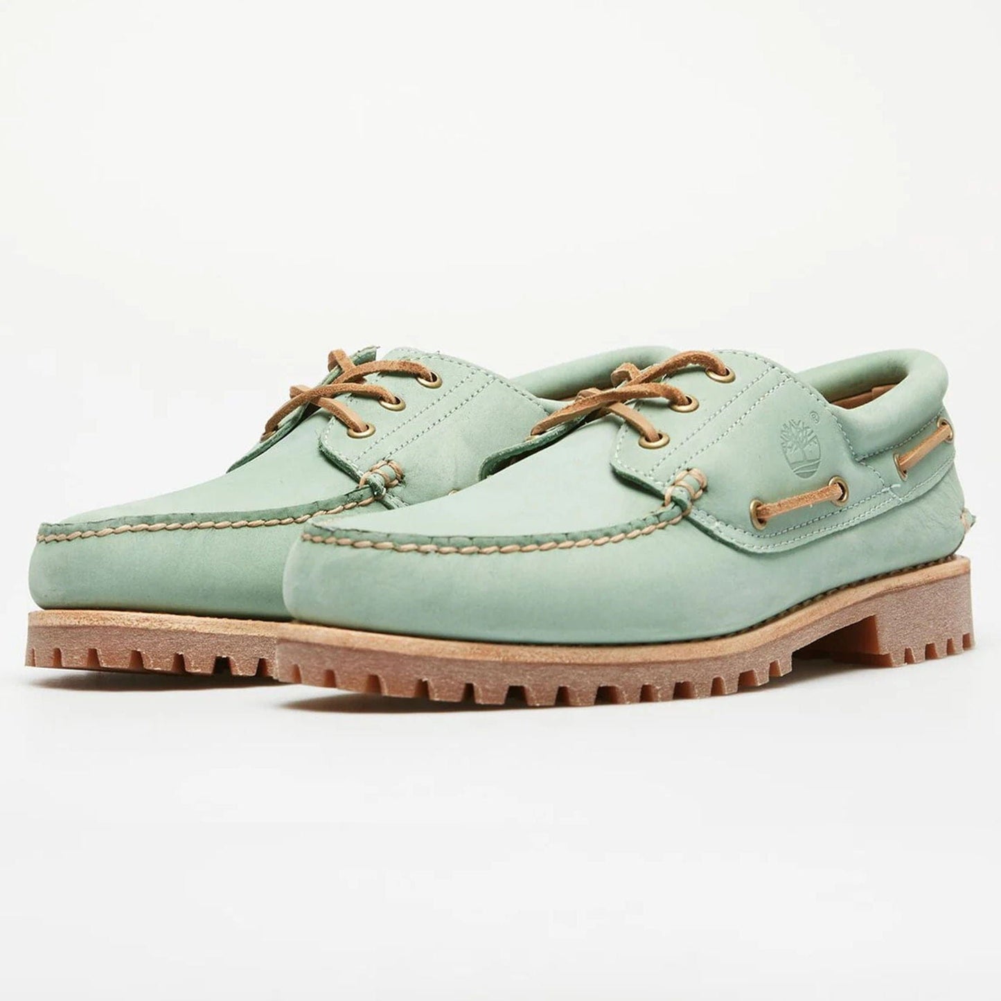 Timberland 3 Eye Lug Boat Shoe 'Medium Green Nubuck' — UK 4.5 | EU 37 1/2 | US 5 — Back View