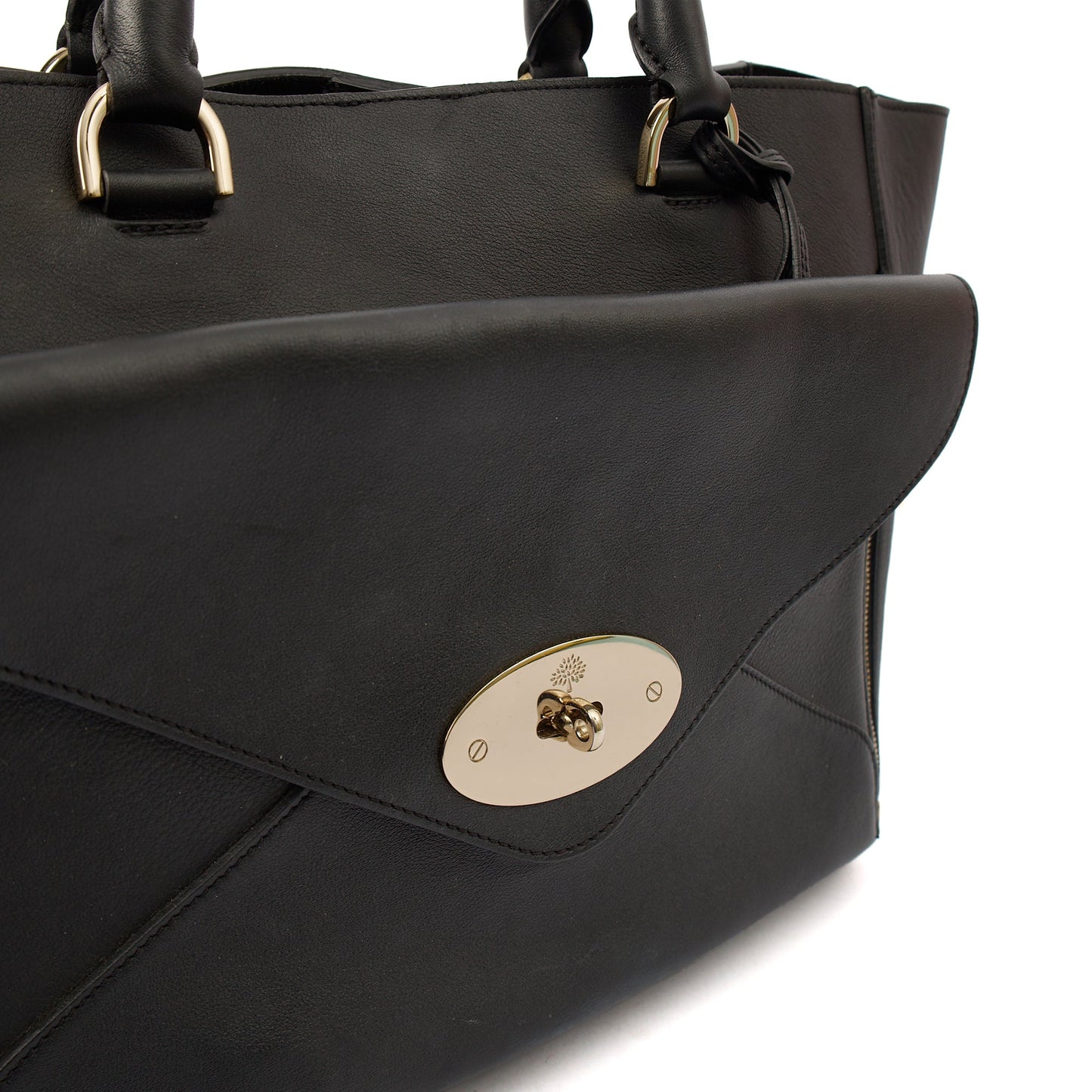 Mulberry Tote Willow - Large in Black, Calfskin Leather — Lifestyle View