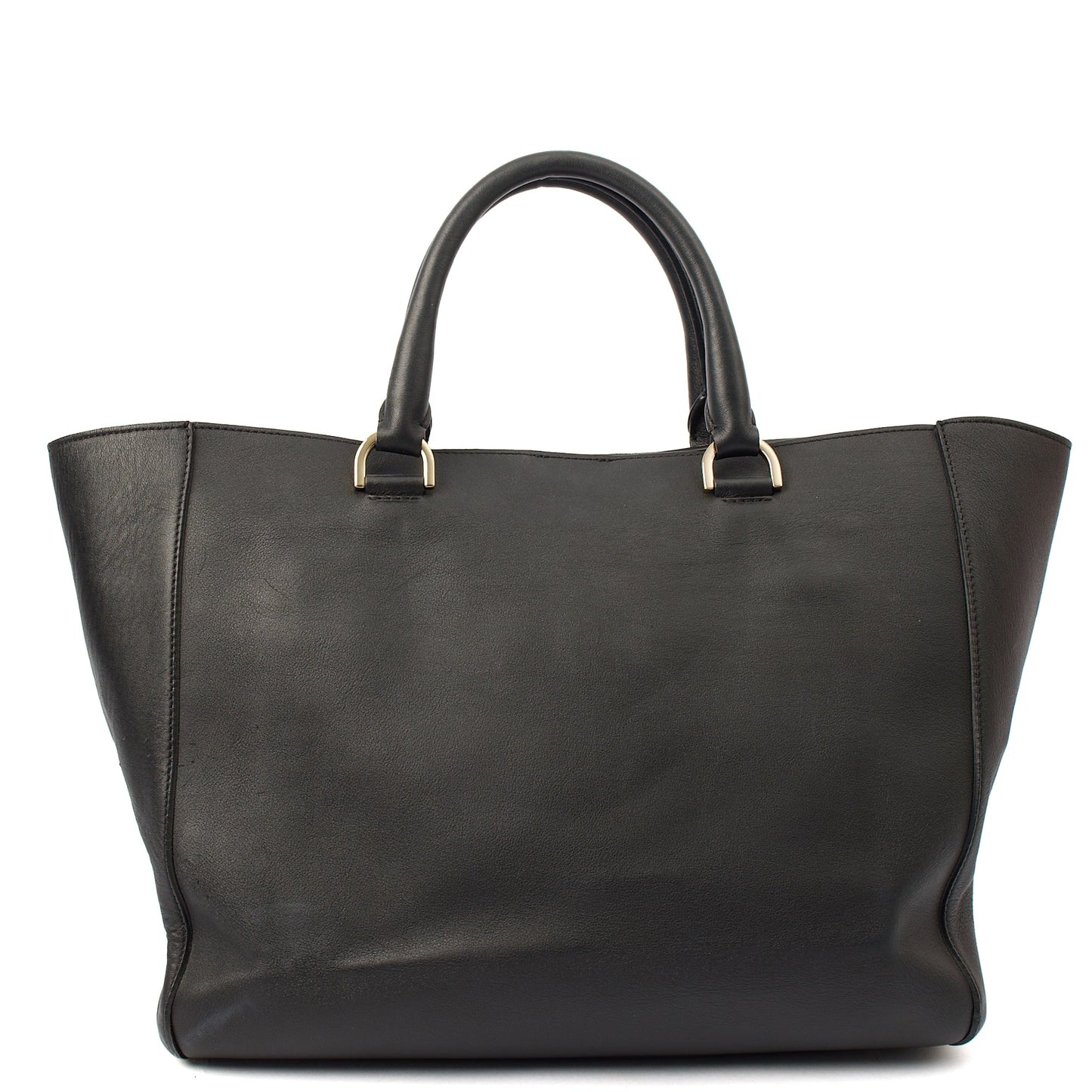 Mulberry Tote Willow - Large in Black, Calfskin Leather — Top View