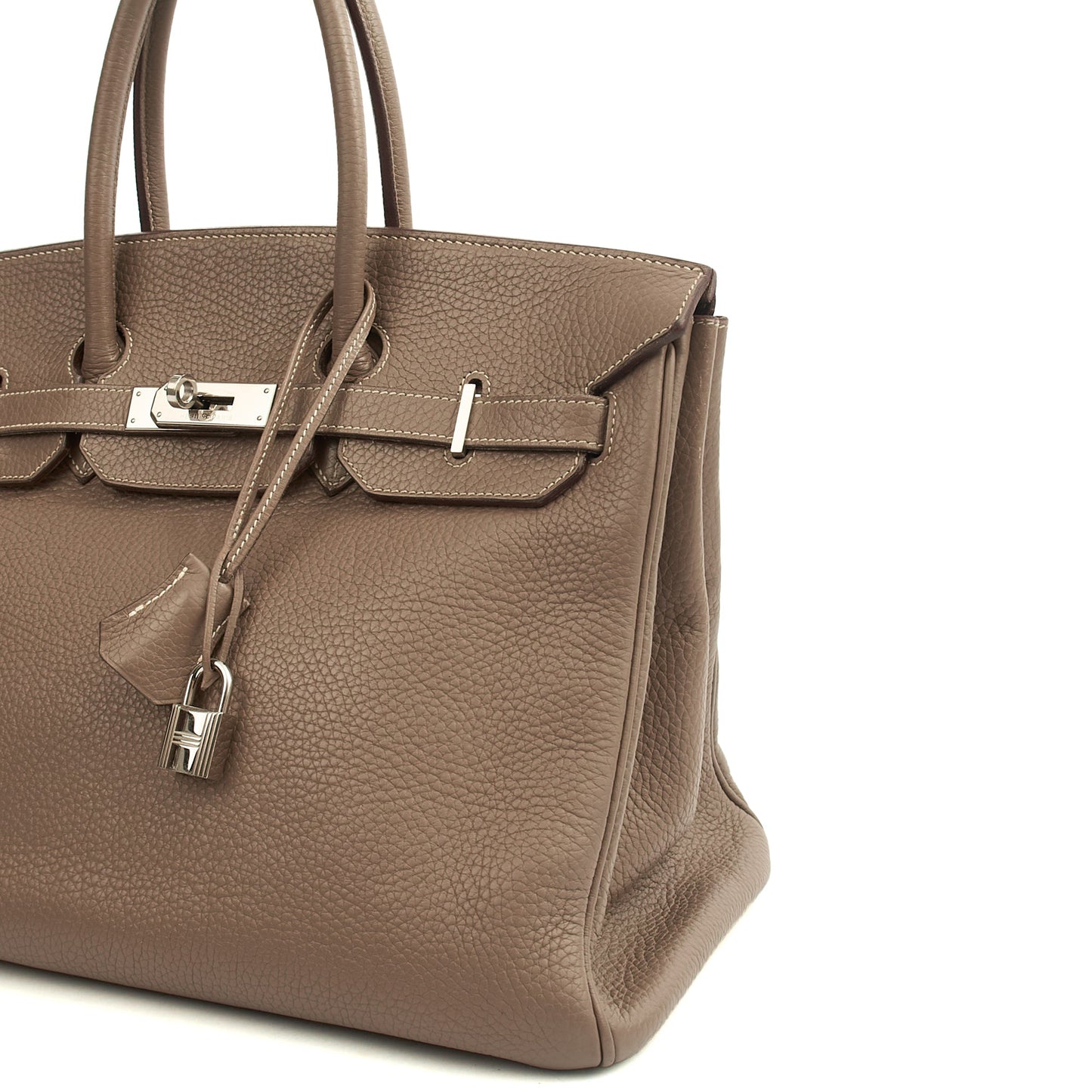 Hermes Tote Birkin 35 in Etoupe, Togo Leather — Alternate View 31