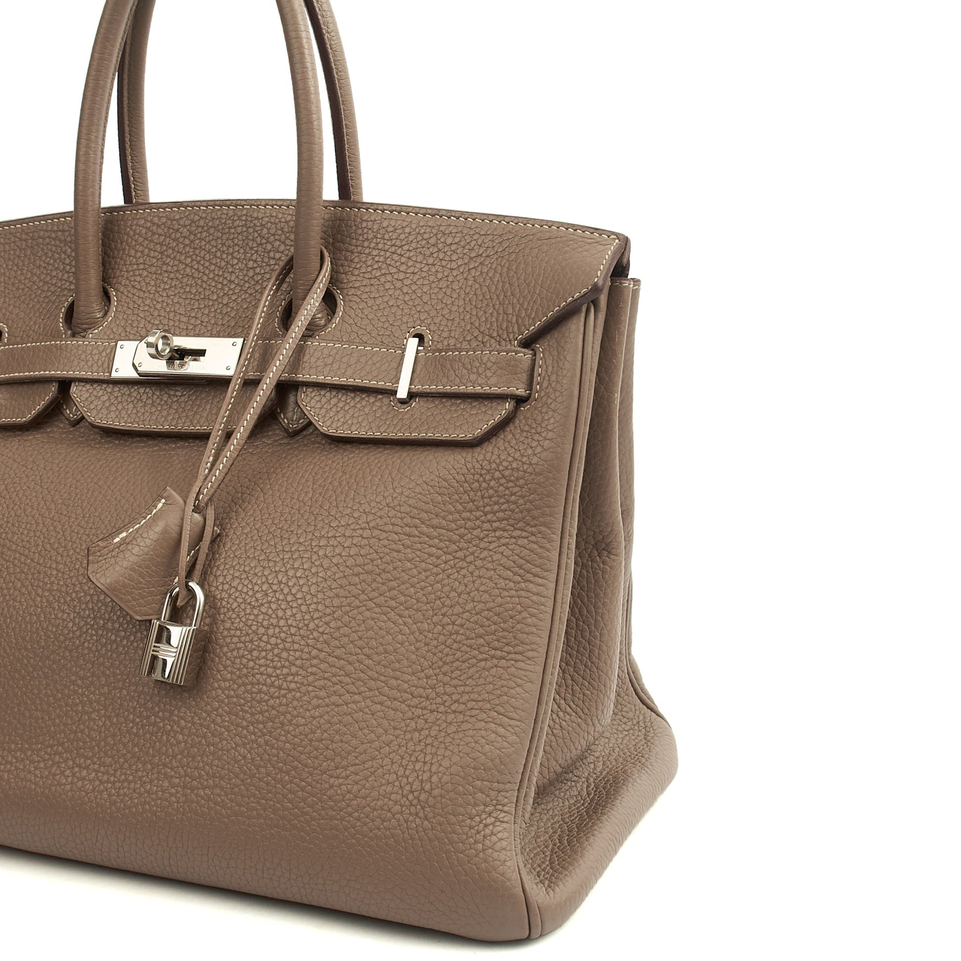 Hermes Tote Birkin 35 in Etoupe, Togo Leather — Alternate View 20