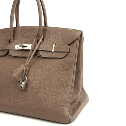 Hermes Tote Birkin 35 in Etoupe, Togo Leather — Alternate View 20