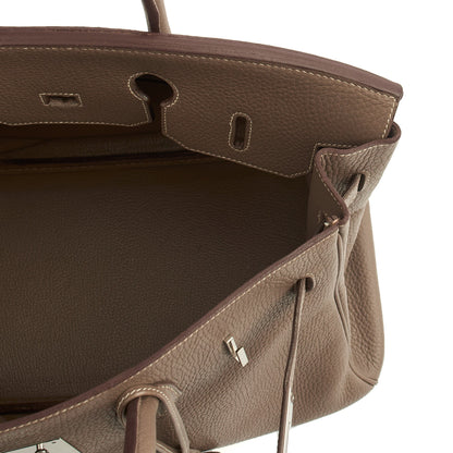 Hermes Tote Birkin 35 in Etoupe, Togo Leather — Alternate View 22